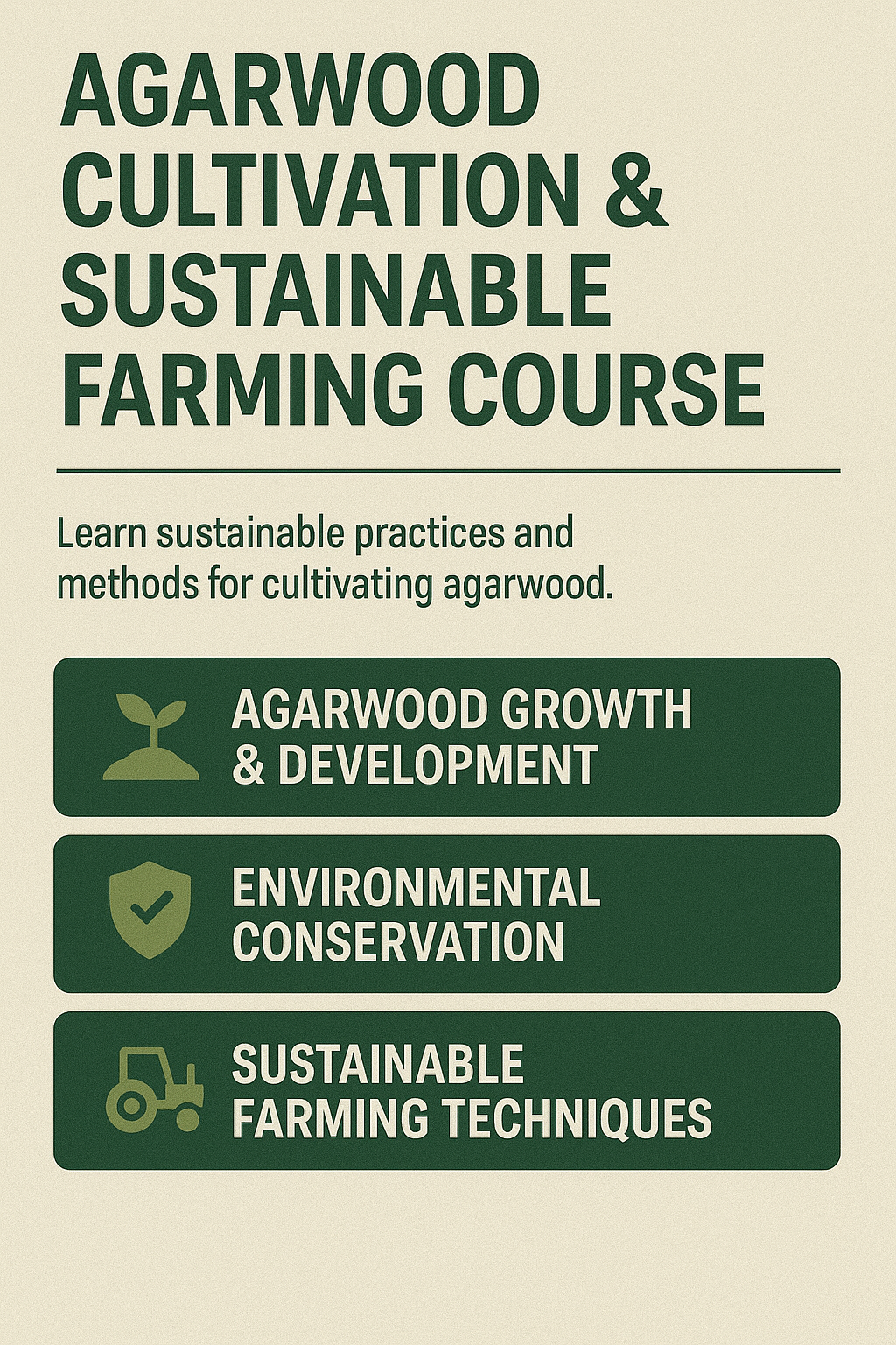 Agarwood Cultivation & Sustainable Farming Course
